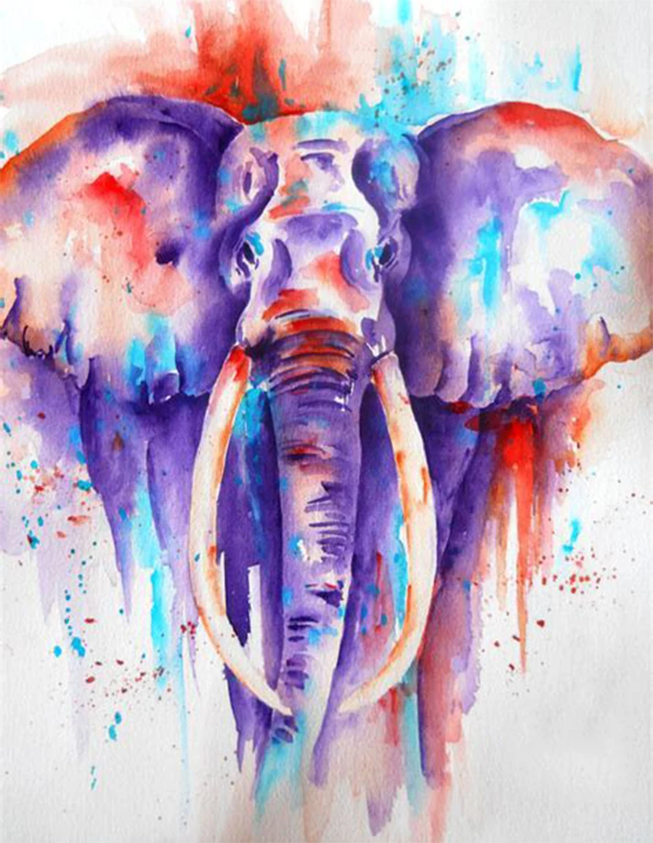 Watercolor Style 5D DIY Diamond Painting Elephant Full Square Embroidery Mosaic Picture of Rhinestones
Watercolor Style 5D DIY Diamond Painting Elephant Full Square Embroidery Mosaic Picture of Rhinestones