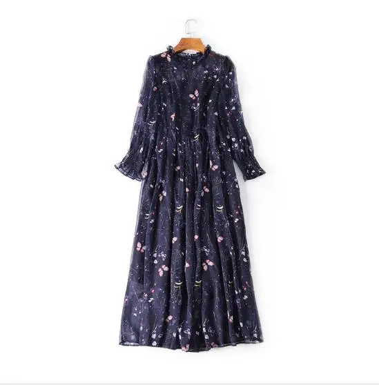 2019 Spring Summer Fashion Dress Women Butterfly Floral Print Long Sleeve Mid-Calf Length Casual Party Chic Dress Lady Sundress
2019 Spring Summer Fashion Dress Women Butterfly Floral Print Long Sleeve Mid-Calf Length Casual Party Chic Dress Lady Sundress