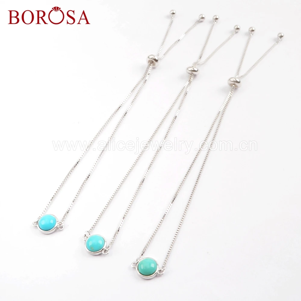 BOROSA 5 шт. 92.5% серебряный цвет Круглый Женский Регулируемый браслет натуральный синий камень браслет ювелирные изделия SS197
BOROSA 5 шт. 92.5% серебряный цвет Круглый Женский Регулируемый браслет натуральный синий камень браслет ювелирные изделия SS197