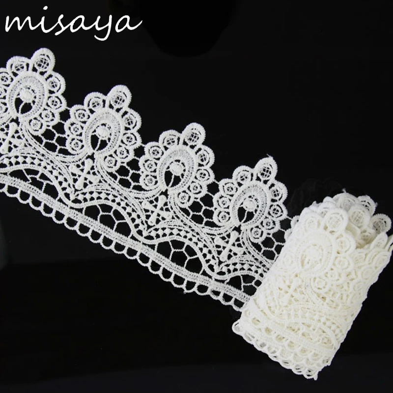 Misaya 2 yards 100% Polyester Embroidery Spikes Lace Fabric,DIY Wedding Dress White Flower Manual Wedding Hallowed Lace Trim
Misaya 2 yards 100% Polyester Embroidery Spikes Lace Fabric,DIY Wedding Dress White Flower Manual Wedding Hallowed Lace Trim