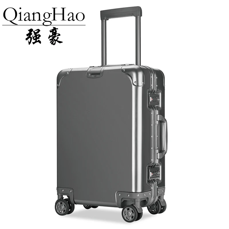

20'24'26'29' 100% Full Aluminum Cabin Suitcase Spinner TSA Trolley Luggage Business Boading Case valise mala de viagem