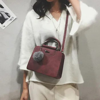 New 2019 Woman Fashion Solid Hair Ball Simple Design Shoulder Bag Messenger Crossbody Handbags Totes Ladies PU Zipper Bag
New 2019 Woman Fashion Solid Hair Ball Simple Design Shoulder Bag Messenger Crossbody Handbags Totes Ladies PU Zipper Bag