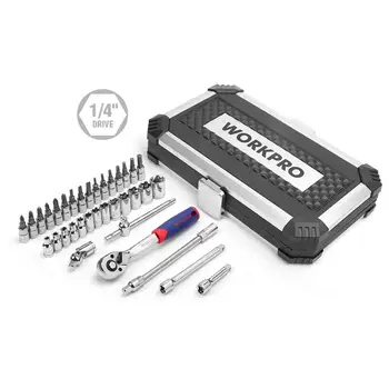 WORKPRO 35PC Tool Set Home Instruments Set of Tools for Car Repair Tools 1/4" Dr. Socket Set Ratchet Wrench
WORKPRO 35PC Tool Set Home Instruments Set of Tools for Car Repair Tools 1/4" Dr. Socket Set Ratchet Wrench