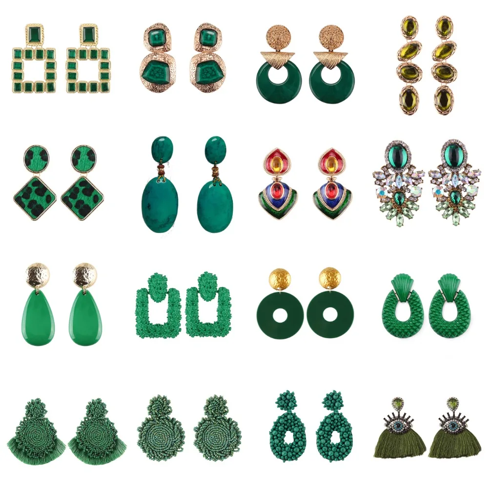 Girlgo New 32 Design Za Resin Statement Drop Earrings For Women Grometric Green Crystal Pendant Dangle Earrings Wedding Jewelry
Girlgo New 32 Design Za Resin Statement Drop Earrings For Women Grometric Green Crystal Pendant Dangle Earrings Wedding Jewelry