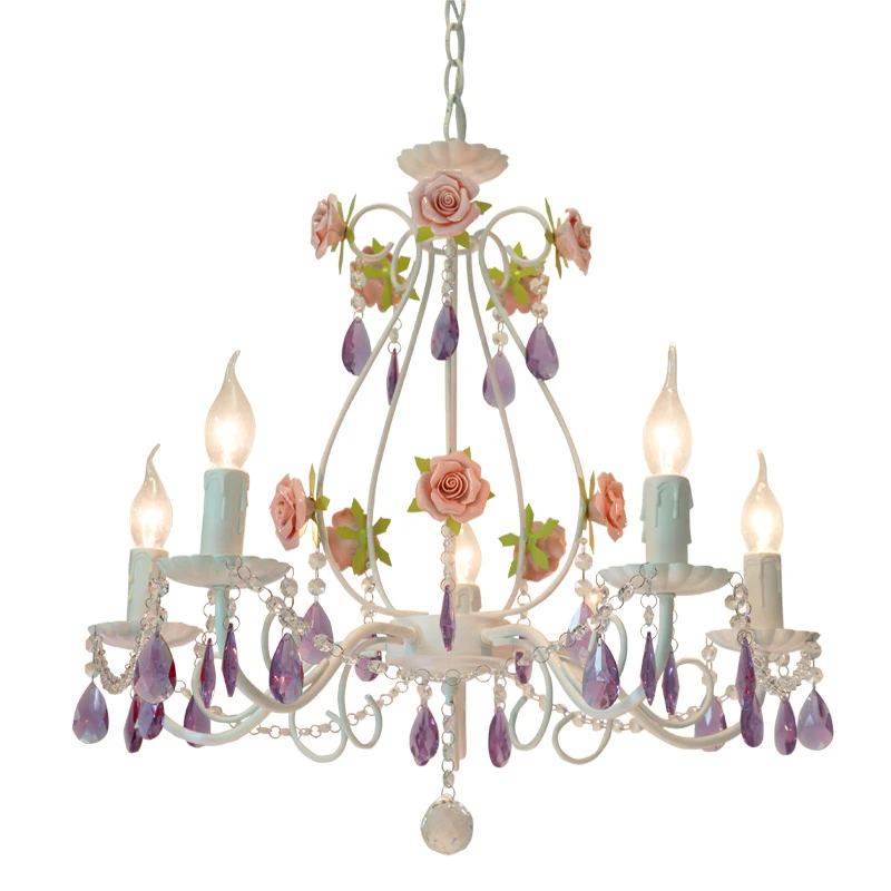 Pastoral Lamp Field Chandelier Princess Light Bedroom Lamp Pink Garden Ceramic Lighting country Wrought Iron Candle Light Rose
Pastoral Lamp Field Chandelier Princess Light Bedroom Lamp Pink Garden Ceramic Lighting country Wrought Iron Candle Light Rose