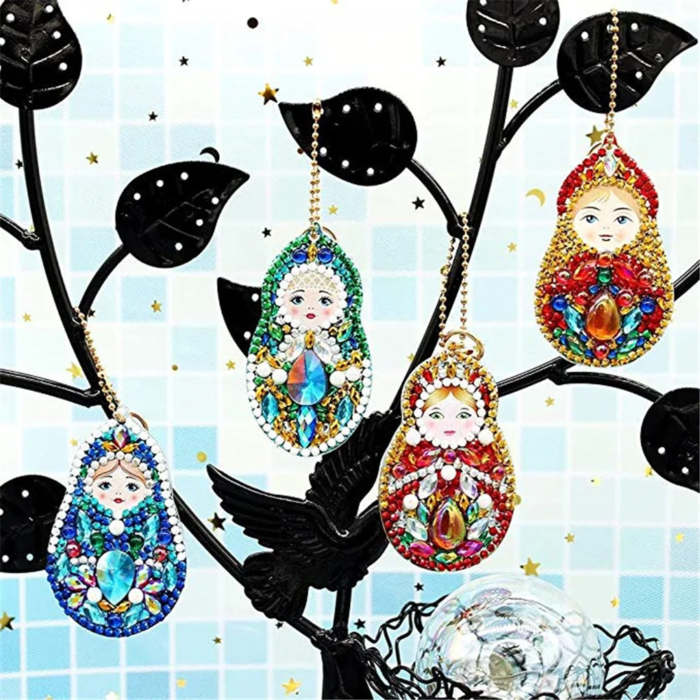 5/Pcs Doll DIY Keychain Creative Diamond Painting Letters Women Bag Keyring Key Ring Ladies Handbag Phone Hanging Charms
5/Pcs Doll DIY Keychain Creative Diamond Painting Letters Women Bag Keyring Key Ring Ladies Handbag Phone Hanging Charms