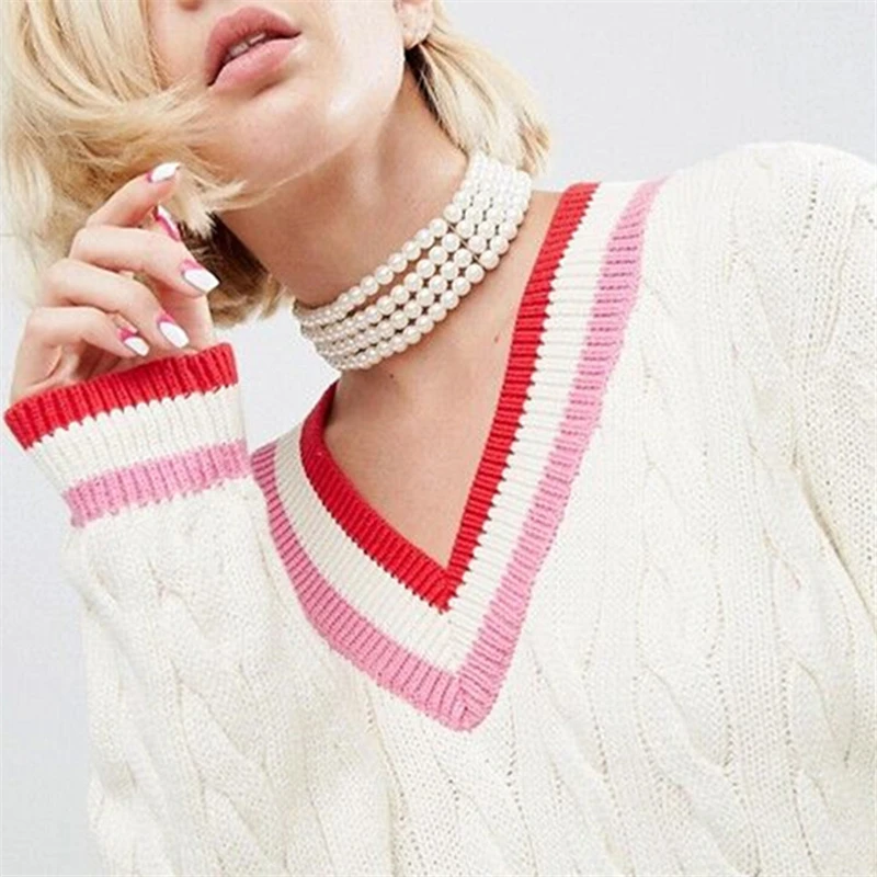 Handmade Multilayer Statement Pearls Chocker Collar Necklace For Women Body Jewelry Wedding Party Vintage Accessories Wholesale
Handmade Multilayer Statement Pearls Chocker Collar Necklace For Women Body Jewelry Wedding Party Vintage Accessories Wholesale