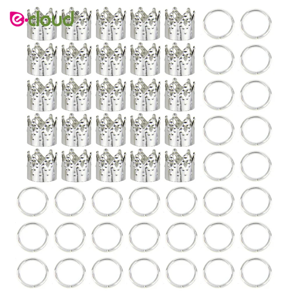 100PCS Gold Silver Metal Crown Hair Ring Tube Beads Dreads Lock Dreadlocks Cuff Clip African Hair Braids Jewelry Accessories
100PCS Gold Silver Metal Crown Hair Ring Tube Beads Dreads Lock Dreadlocks Cuff Clip African Hair Braids Jewelry Accessories