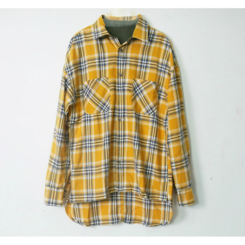 Autumn Long Sleeve Plaid Flannel Shirt Hip Hop Cropped Fit Patched Pockets Checkered Shirts Free Shipping
Autumn Long Sleeve Plaid Flannel Shirt Hip Hop Cropped Fit Patched Pockets Checkered Shirts Free Shipping