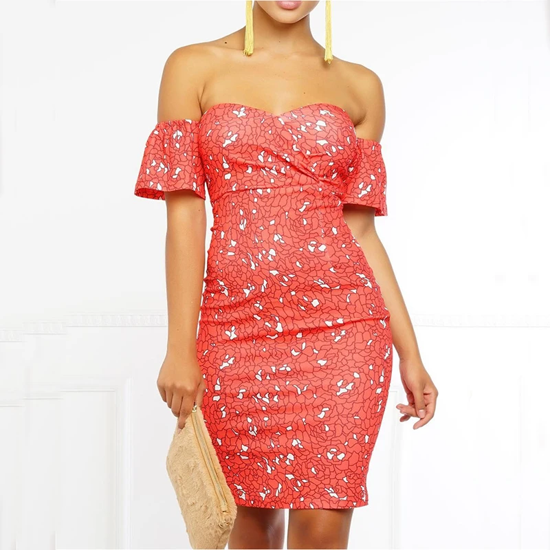 2018 Hot new fashion women summer dress foreign trade printing sexy chest wrap dress Slim dance clothing 7605
2018 Hot new fashion women summer dress foreign trade printing sexy chest wrap dress Slim dance clothing 7605