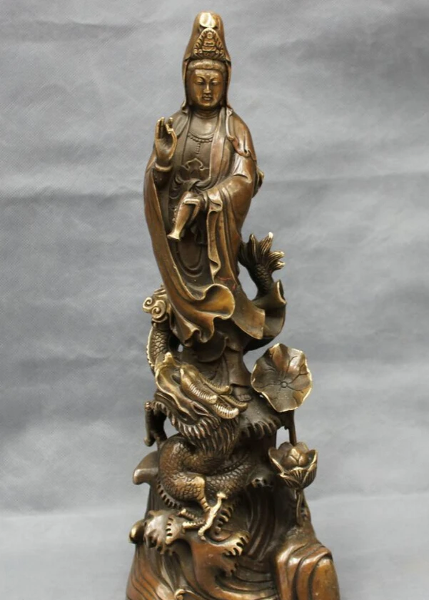 song voge gem S4243 14" Chinese Bronze Buddhism Dragon Kwan-Yin Guan Yin Goddess Lotus Pot Statue
song voge gem S4243 14" Chinese Bronze Buddhism Dragon Kwan-Yin Guan Yin Goddess Lotus Pot Statue