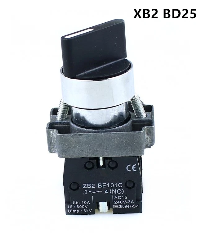 Knob Switch 2 Position 1NO / 1NC XB2-BD25 22mm Metal Conversion Switch Knob Switch Button Switch
Knob Switch 2 Position 1NO / 1NC XB2-BD25 22mm Metal Conversion Switch Knob Switch Button Switch