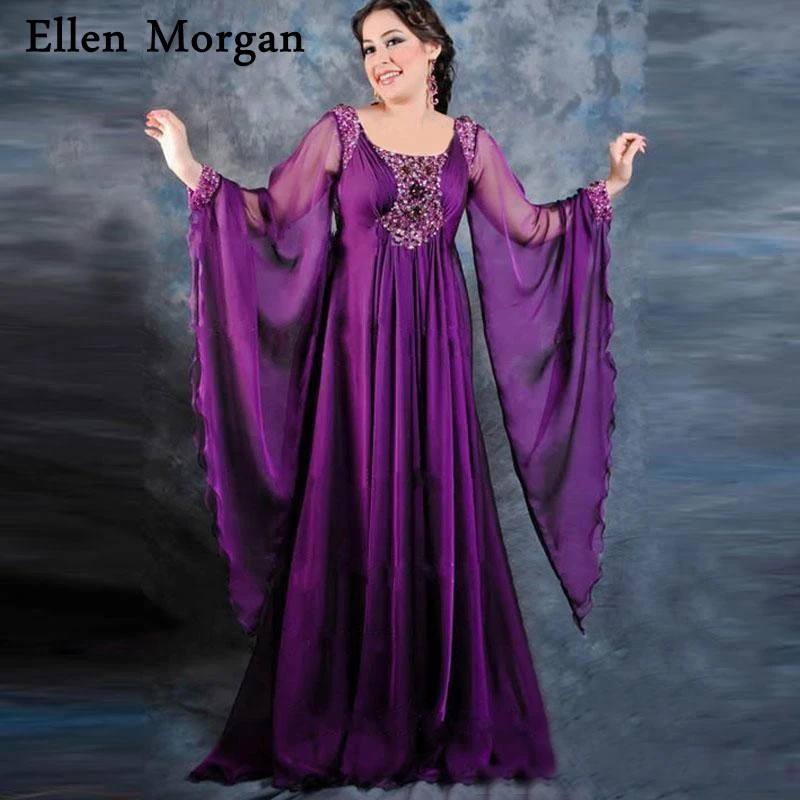 Saudi Arabian Moroccan Evening Dresses Party Elegant Purple Chiffon Celebrity Long Sleeves Dubai Caftans Formal Party Gowns
Saudi Arabian Moroccan Evening Dresses Party Elegant Purple Chiffon Celebrity Long Sleeves Dubai Caftans Formal Party Gowns