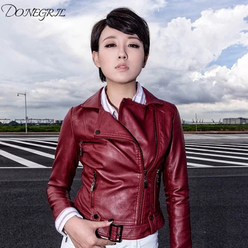 New Women PU Leather Jacket 2020 Lapel Leather Women Short Slim PU Jackets Outerwear Fashion Cool Motorcycle Clothes Short Coat
New Women PU Leather Jacket 2020 Lapel Leather Women Short Slim PU Jackets Outerwear Fashion Cool Motorcycle Clothes Short Coat