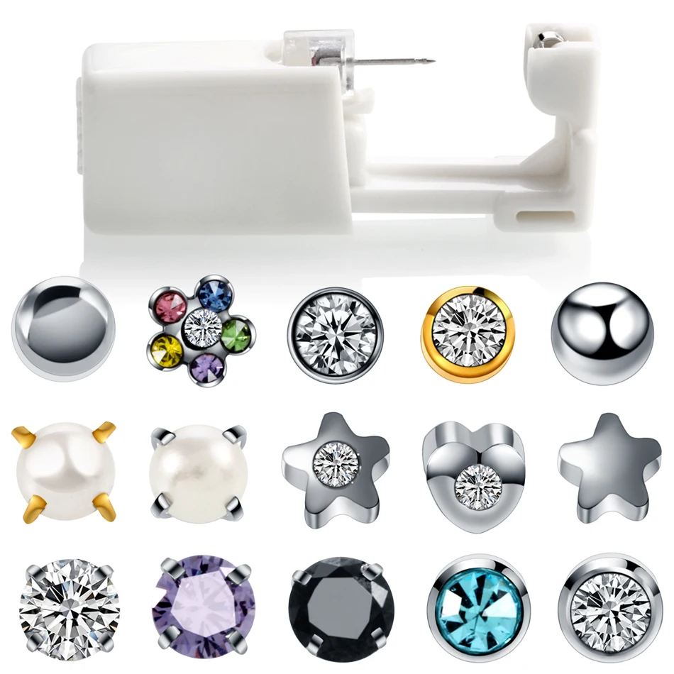 1Pc /lot Disposable Sterile Ear Piercing Unit Cartilage Tragus Helix Piercing Gun Tool Kit Build In Steel Stud Earring Star Ball
1Pc /lot Disposable Sterile Ear Piercing Unit Cartilage Tragus Helix Piercing Gun Tool Kit Build In Steel Stud Earring Star Ball