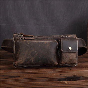 Retro Style Men's Crazy Horse Genuine Leather Waist Bag Hip Bum Leg Drop Messenger Sling Bag Purse Pouch For Man Male 3612
Retro Style Men's Crazy Horse Genuine Leather Waist Bag Hip Bum Leg Drop Messenger Sling Bag Purse Pouch For Man Male 3612