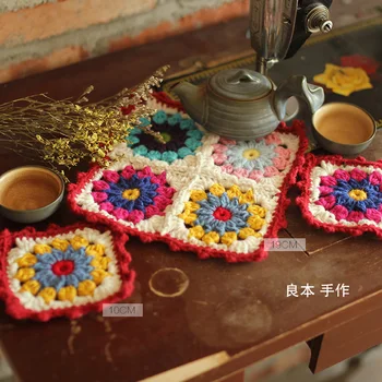 Hand Hook Flower Coaster 19cm acylic Flowers Wholesale Handmade Doily Crocheted Cup Mat square Place mats
Hand Hook Flower Coaster 19cm acylic Flowers Wholesale Handmade Doily Crocheted Cup Mat square Place mats