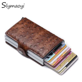 RFID 2019 New Ostrich Credit Card Holder Men Automatic Aluminium Metal Leather Twin Layers Cards Case Men Mini Wallet Slim Purse
RFID 2019 New Ostrich Credit Card Holder Men Automatic Aluminium Metal Leather Twin Layers Cards Case Men Mini Wallet Slim Purse