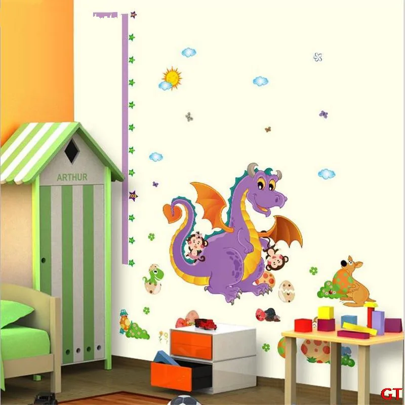 Cartoon Animals Dinosaur Wall Stickers Kids Height Measurement Wall Decals Height Growth Chart Ruler Wallpaper Poster 
Cartoon Animals Dinosaur Wall Stickers Kids Height Measurement Wall Decals Height Growth Chart Ruler Wallpaper Poster