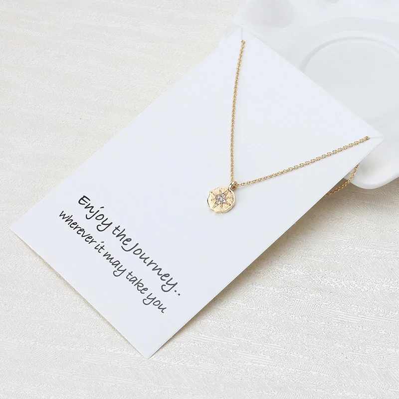 Yishan Zircon Eight-pointed Star Shape Printing Necklace of Meaning of Travel for Gift to Women Men Girl Jewelry EY3634
Yishan Zircon Eight-pointed Star Shape Printing Necklace of Meaning of Travel for Gift to Women Men Girl Jewelry EY3634