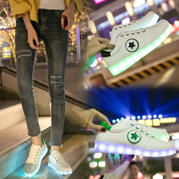 Led Light Ladies Shoes Basket Femme Sneakers Women Platform Flat Shoes Womens Trainers Luxury Shoes Women Designers Sapatos Femi
Led Light Ladies Shoes Basket Femme Sneakers Women Platform Flat Shoes Womens Trainers Luxury Shoes Women Designers Sapatos Femi