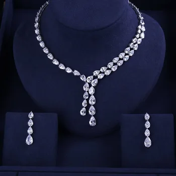 JaneKelly CLEAR BEST QUALITY BRILLIANT CRYSTAL ZIRCON EARRINGS AND NECKLACE BRIDAL JEWELRY SET WEDDING DRESS ACCESSARIES
JaneKelly CLEAR BEST QUALITY BRILLIANT CRYSTAL ZIRCON EARRINGS AND NECKLACE BRIDAL JEWELRY SET WEDDING DRESS ACCESSARIES