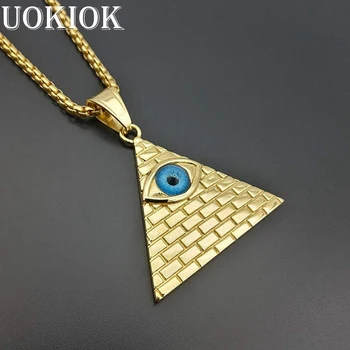 Golden Egyptian Pyramid Necklaces Pendants For Men Women Gold Color Stainless Steel Illuminati Evil Eye Of Horus Chains Jewelry
Golden Egyptian Pyramid Necklaces Pendants For Men Women Gold Color Stainless Steel Illuminati Evil Eye Of Horus Chains Jewelry