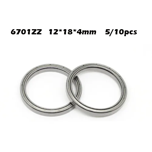 5/10pcs 6701ZZ Bearing ABEC-1 12x18x4 mm Thin wall section 6701 ZZ Ball Bearings 61701ZZ 6701Z
5/10pcs 6701ZZ Bearing ABEC-1 12x18x4 mm Thin wall section 6701 ZZ Ball Bearings 61701ZZ 6701Z