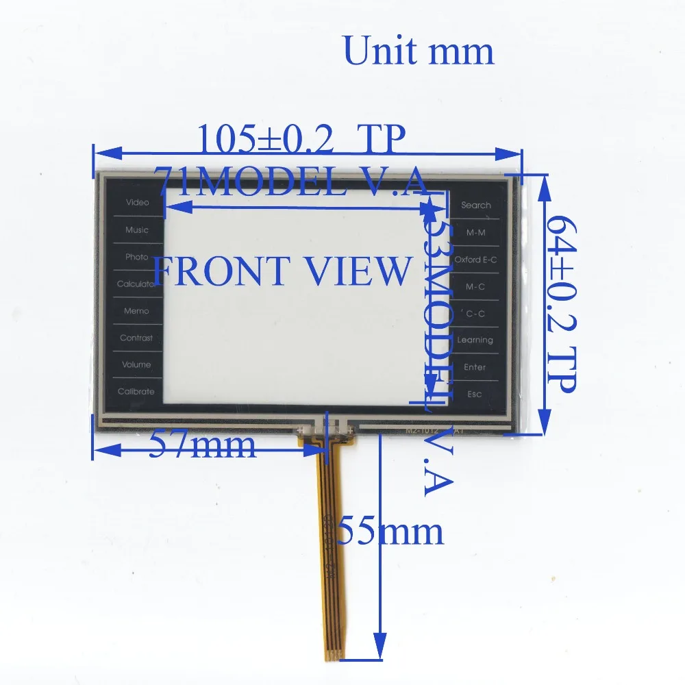NEW105mm*64mm 4.3inch 4 line For Car DVD touch screen panel for radio car this is compatible TouchSensor FreeShipping
NEW105mm*64mm 4.3inch 4 line For Car DVD touch screen panel for radio car this is compatible TouchSensor FreeShipping