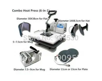 Multifunctional Combo Heat Press Machine for sublimation transfer for mug t-shirt cap plate printing 6 in 1
Multifunctional Combo Heat Press Machine for sublimation transfer for mug t-shirt cap plate printing 6 in 1