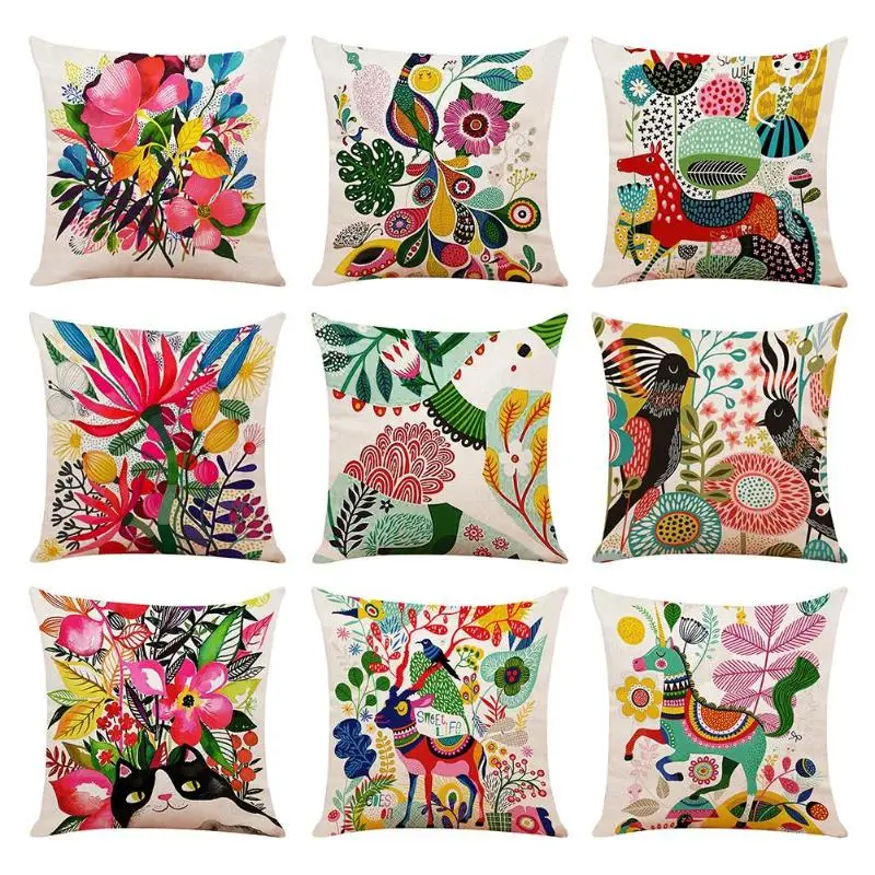 Cotton Linen Pillow Cover Floral Printed Pillowcase Pillow Slip Color Pattern Cushion Home Bedroom
Cotton Linen Pillow Cover Floral Printed Pillowcase Pillow Slip Color Pattern Cushion Home Bedroom