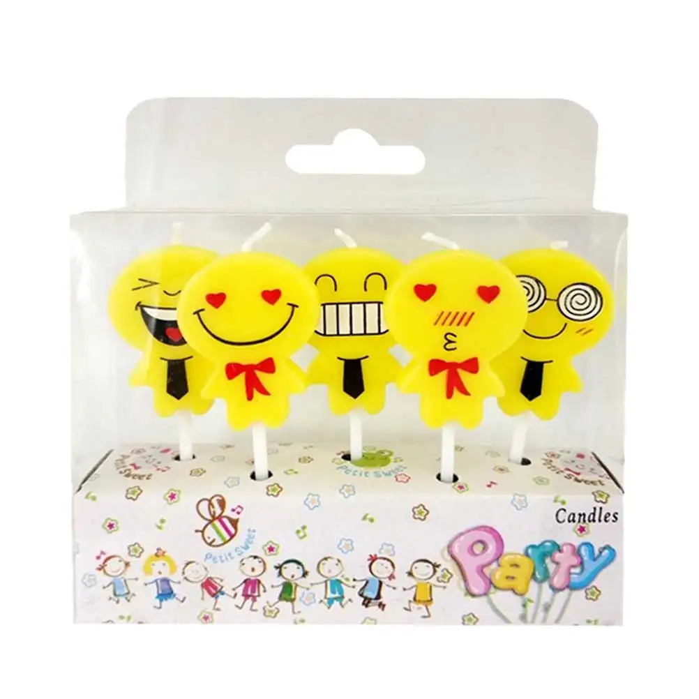 5pcs Creative Smiling Face Cute Cake Decor Candle Party Decor Beautiful Candle for Party Festival
5pcs Creative Smiling Face Cute Cake Decor Candle Party Decor Beautiful Candle for Party Festival
