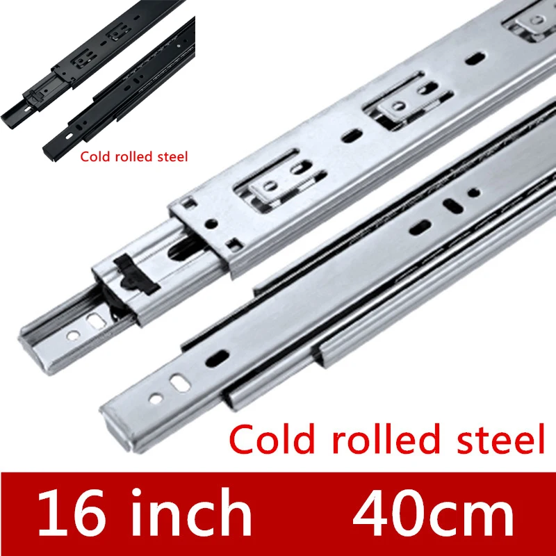 2 Pair 16 inches 40cm Three Sections Drawer Track accessories Furniture Slide Slide Guide Rail for Hardware Fittings
2 Pair 16 inches 40cm Three Sections Drawer Track accessories Furniture Slide Slide Guide Rail for Hardware Fittings