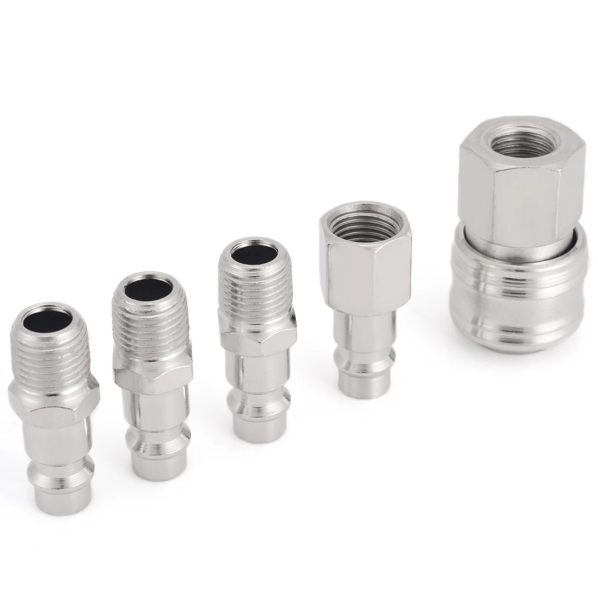 5pcs 1/4" BSP Thread Air Line Hose Compressor Connector Mayitr Euro Fittings Quick Release Set