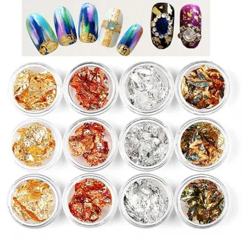 Gold/Silver Glitter Nail Foils Sticker 12 Pots/Set 11*11cm Nail Glitter Paillette Flake Chip Foil Paper 3D Nail Art Decoration
Gold/Silver Glitter Nail Foils Sticker 12 Pots/Set 11*11cm Nail Glitter Paillette Flake Chip Foil Paper 3D Nail Art Decoration