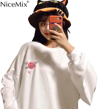 NiceMix 2019 Summer Stylish Female Embroidery Earth Casual Long Sleeves Fresh Loose Simple Hot Sale New Free Slim Shirts White
NiceMix 2019 Summer Stylish Female Embroidery Earth Casual Long Sleeves Fresh Loose Simple Hot Sale New Free Slim Shirts White