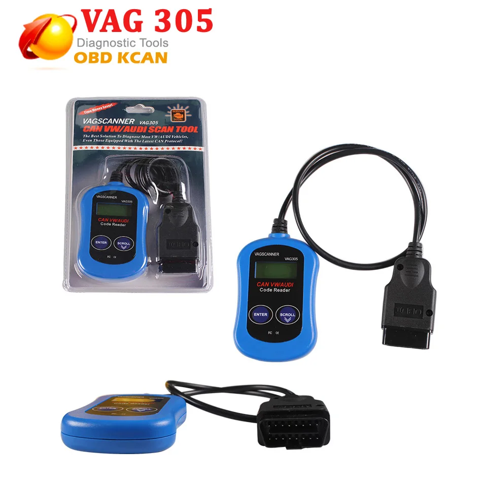 

Free Shipping Car Diagnostic scan Tool OBD2 OBD II VAG305 Code Reader vag 305 Auto Scanner in good price For V-W ,A-udi