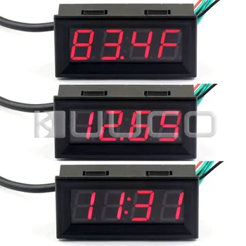 Digital Meter Multimeter Digital Clock/Voltage/Thermometer 3in1 Multifunction Tester DC 12V 24V for Car/Pet House/Aquarium
Digital Meter Multimeter Digital Clock/Voltage/Thermometer 3in1 Multifunction Tester DC 12V 24V for Car/Pet House/Aquarium