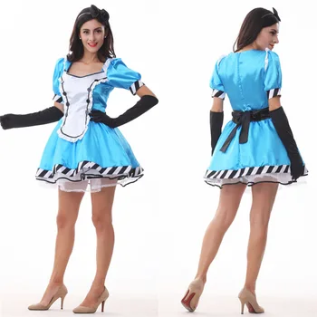 Fantasia Sexy Woman Alice Maid Cosplay Disfraces Halloween Princess Costume Carnival Holiday Festival parade stage show dress
Fantasia Sexy Woman Alice Maid Cosplay Disfraces Halloween Princess Costume Carnival Holiday Festival parade stage show dress
