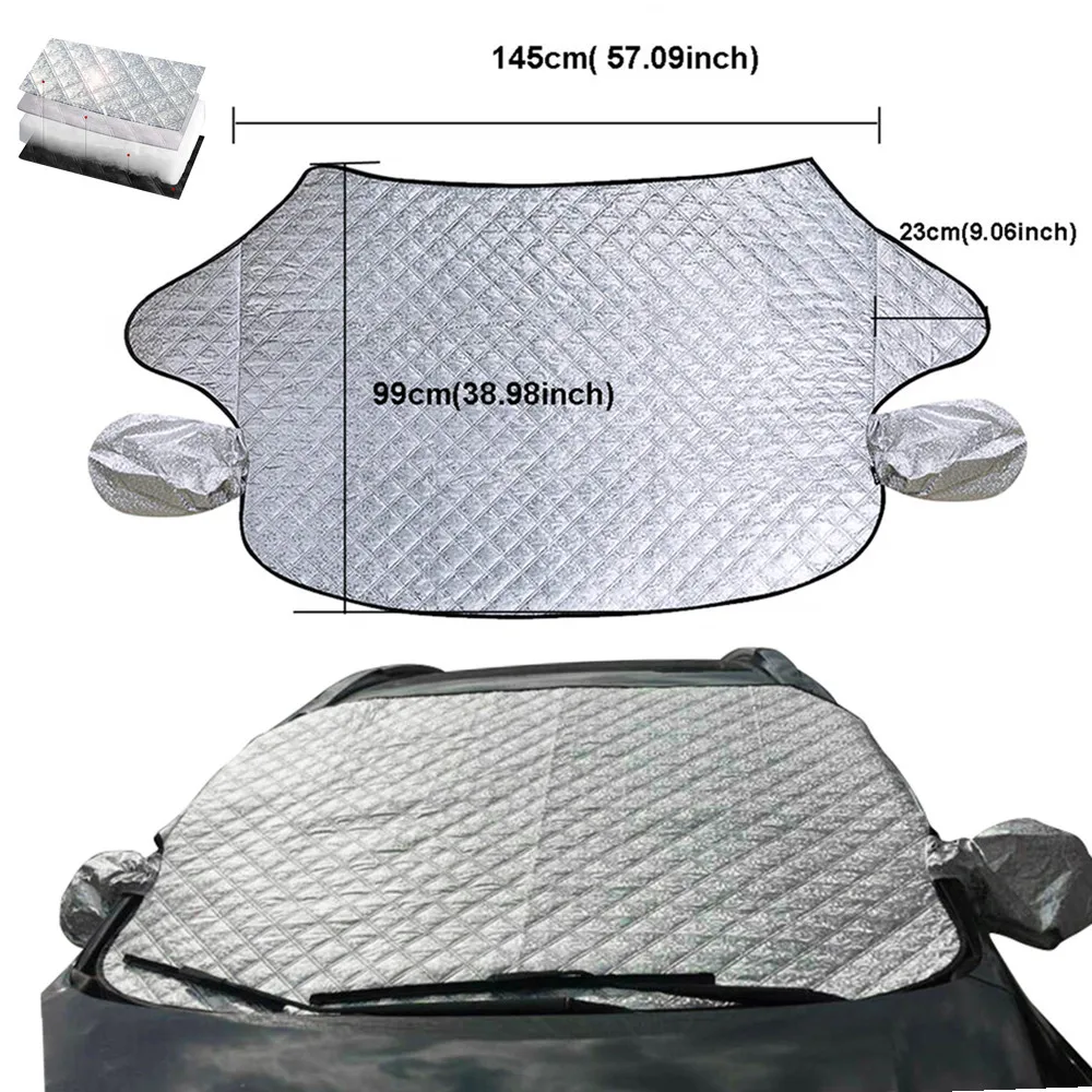145cm 4 Layer Universals Car Front Windscreen Sunshade Snow Shade Windshield Visor UV Protect Adjustment Rearview Mirror Cover
145cm 4 Layer Universals Car Front Windscreen Sunshade Snow Shade Windshield Visor UV Protect Adjustment Rearview Mirror Cover