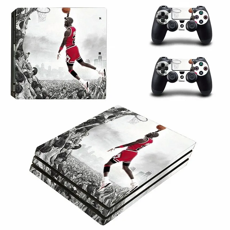 Фото Basketball Star Legend James and Jordan Skin Sticker for Sony PS4 Pro Console 2 Controllers Decal Cover Game Accessories | Электроника