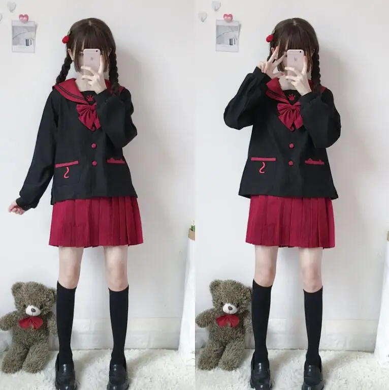 Bearpaw Soft Girl Embroidery Middle Long Sleeve JK Uniform Sailor Dress Female Student Class Dress College Style Suit jkx122
Bearpaw Soft Girl Embroidery Middle Long Sleeve JK Uniform Sailor Dress Female Student Class Dress College Style Suit jkx122