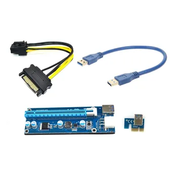 30cm PCI-E PCI Express Extender Riser Card Adapter 1x to 16x with USB 3.0 Cable SATA to 6Pin Power Cord for Bitcoin BTC Mining
30cm PCI-E PCI Express Extender Riser Card Adapter 1x to 16x with USB 3.0 Cable SATA to 6Pin Power Cord for Bitcoin BTC Mining