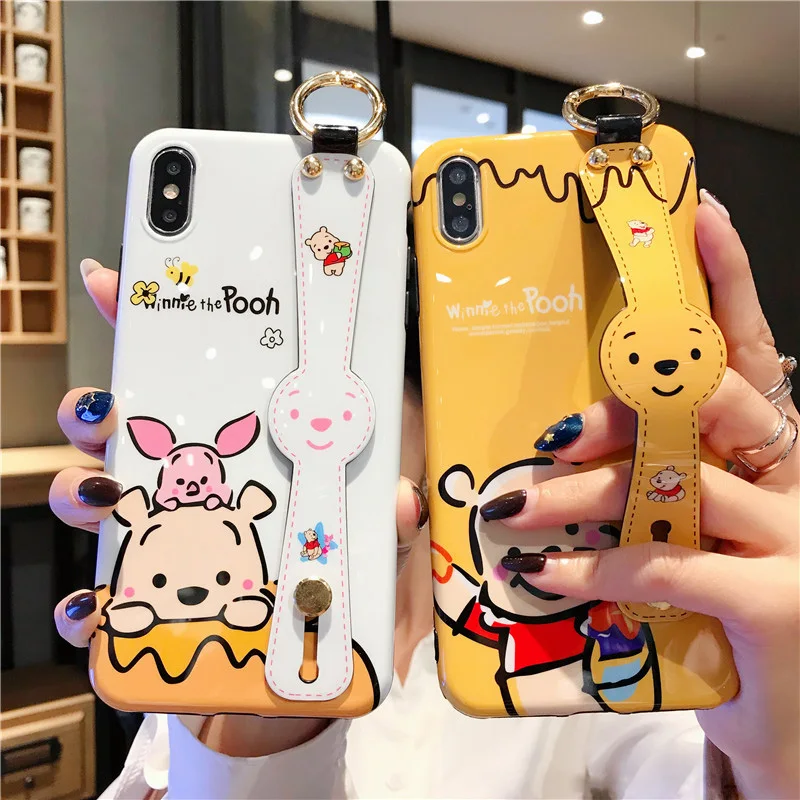 Cute Winnie Pooh Case for iPhone X XR XS Max Cartoon Wrist Strap Stand Holder Phone Cover for iPhone 7 8 6 6S Plus Case Coque
Cute Winnie Pooh Case for iPhone X XR XS Max Cartoon Wrist Strap Stand Holder Phone Cover for iPhone 7 8 6 6S Plus Case Coque