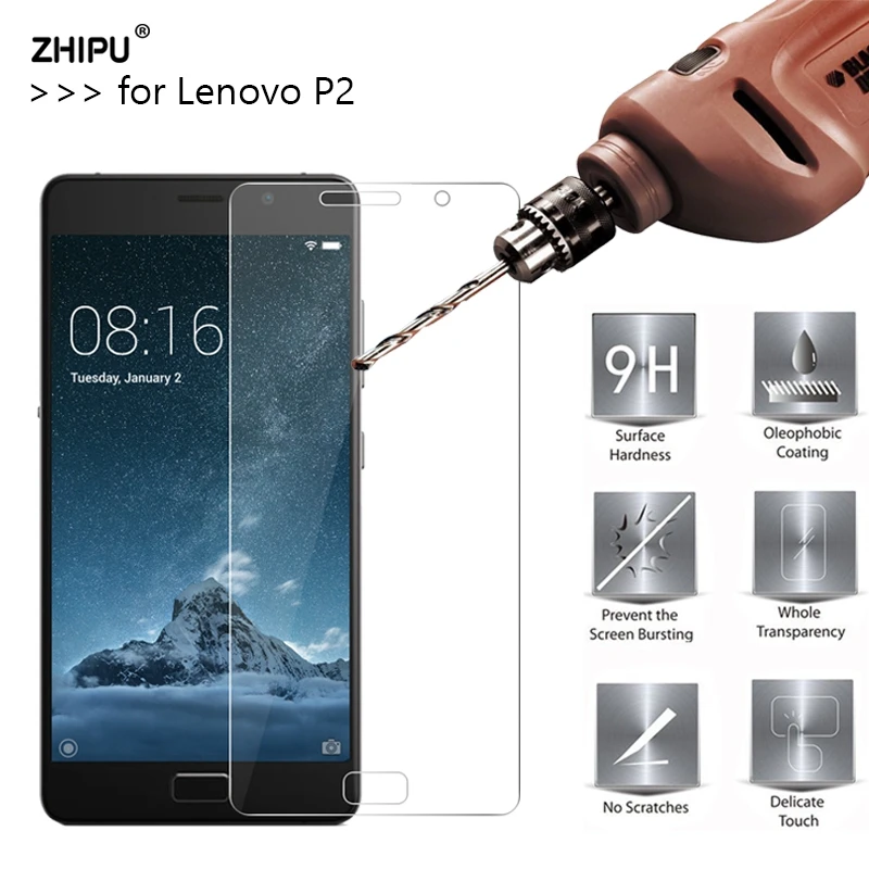 

2.5D 0.26mm 9H Premium Tempered Glass For Lenovo Vibe P2 Screen Protector Toughened protective film For Lenovo P2 Glass