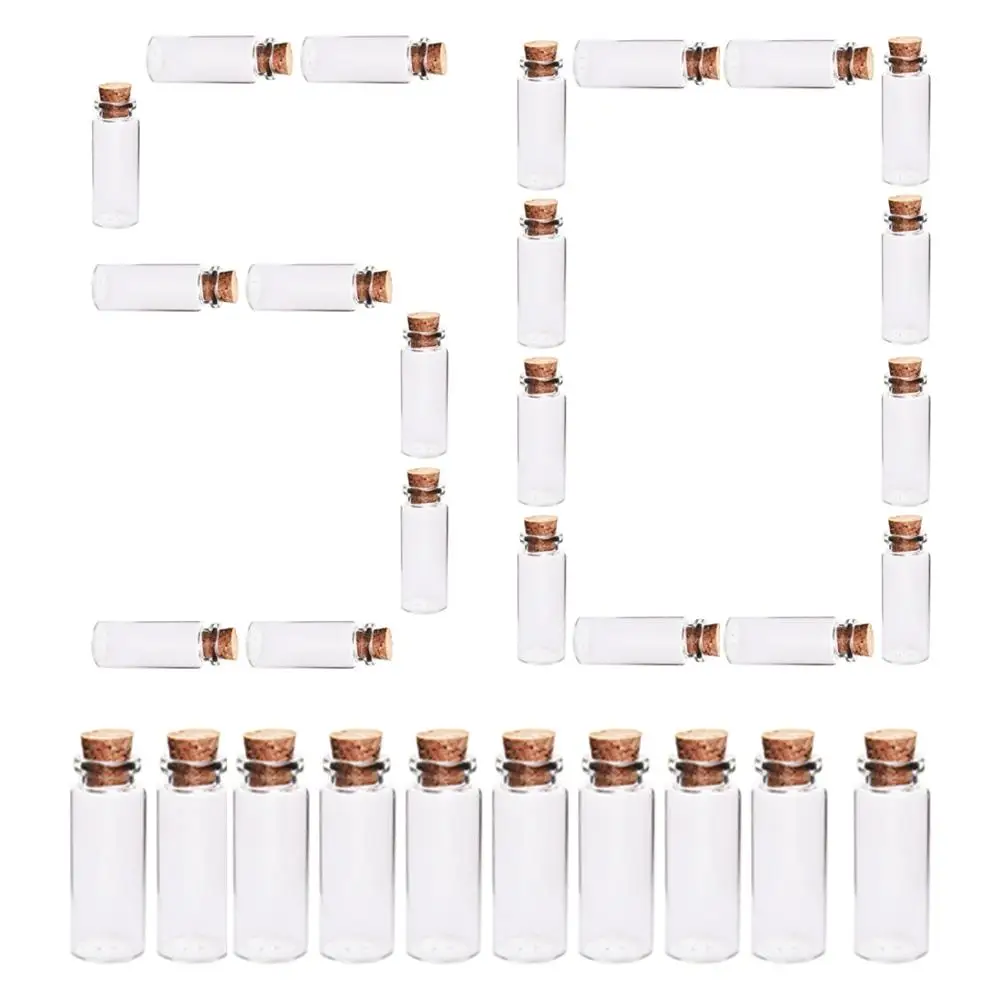 Hot 50Pcs/set 22*55MM 12ML Glass Bottles Wishing Bottle Empty Sample Storage Jars with Cork Stoppers Dropshipping - Transparent
Hot 50Pcs/set 22*55MM 12ML Glass Bottles Wishing Bottle Empty Sample Storage Jars with Cork Stoppers Dropshipping - Transparent