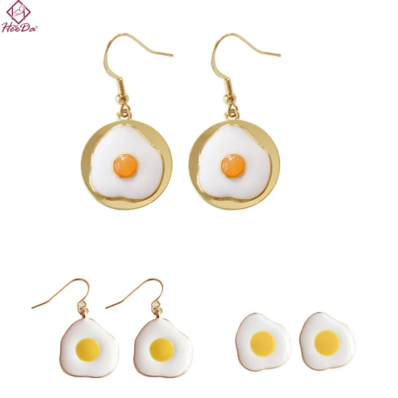 Heeda 2018 New Fun Egg Earrings Women Korean Cute Food Eardrop Lady Fashion Joker Harajuku Earring Unique Girls Birthday Gifts
Heeda 2018 New Fun Egg Earrings Women Korean Cute Food Eardrop Lady Fashion Joker Harajuku Earring Unique Girls Birthday Gifts