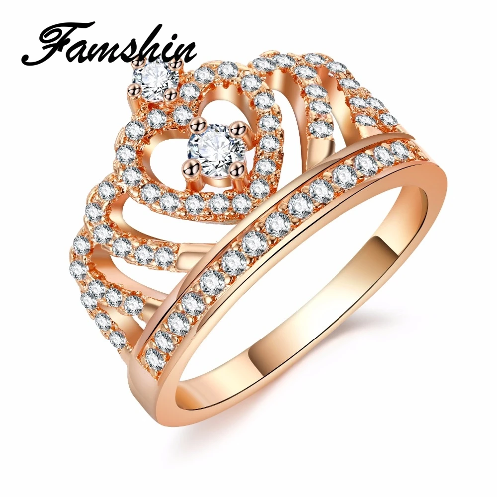 FAMSHIN 2017 Princess Style Cubic Zirconia Hollow Heart Silver/Rose Gold Color Crown Ring Jewelry Engagement Wedding Party
FAMSHIN 2017 Princess Style Cubic Zirconia Hollow Heart Silver/Rose Gold Color Crown Ring Jewelry Engagement Wedding Party
