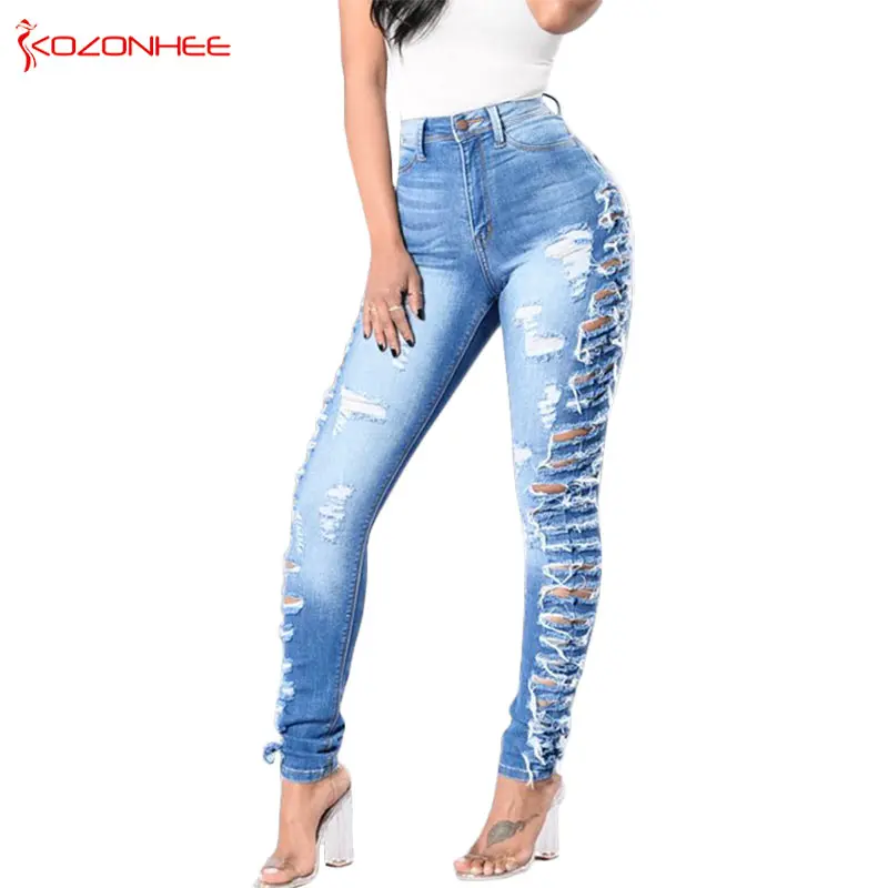 Thin Stretching Torn Skinny Jeans Women Elastic Push Up Pencil Jeans Trousers For Women Jeans #K094
Thin Stretching Torn Skinny Jeans Women Elastic Push Up Pencil Jeans Trousers For Women Jeans #K094