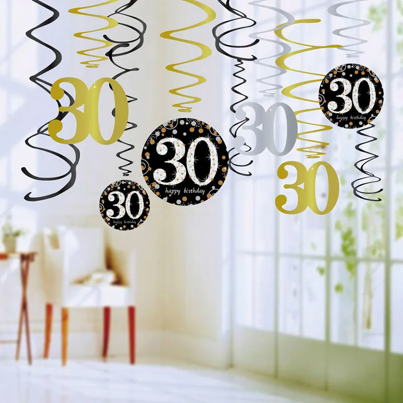 12PCS 18/30/40/50/60 Year Olds Plastic Spiral Ornaments,Latex Happy Bityhday Balloons, Party Decorations
12PCS 18/30/40/50/60 Year Olds Plastic Spiral Ornaments,Latex Happy Bityhday Balloons, Party Decorations